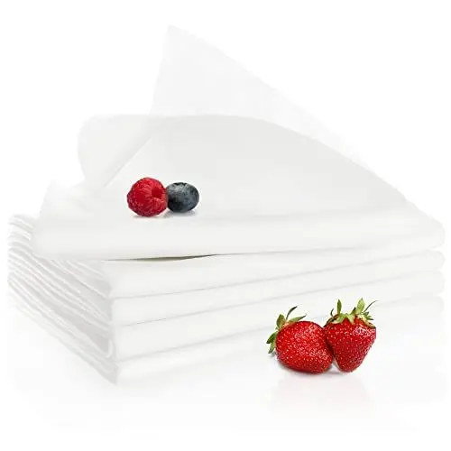 Produktbild: com-four® 5x Seihtuch, Passiertuch und Knödeltuch, klassische feingewebte Tücher in Weiß, wiederverwendbar, hohe Reißfestigkeit selbst bei hoher Feuchtigkeit (05 Stück - weiß)