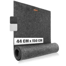 Produktbild: com-four® Premium Tischband aus Filz - 44 x 150 cm - Dekoration für die Festliche Tafel - Tischläufer als Tischdekoration - Lange, schmale Tischdecke, abwaschbar (Anthrazit)