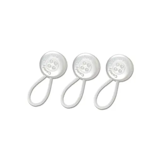 Produktbild: Comfy Clothiers Elastische Kragenerweiterungen für Herrenhemden (3er-Pack) Hemdkragenerweiterungen – weiße Knöpfe