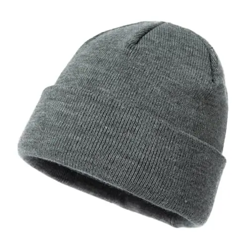 Produktbild: Comhats Unisex Wintermütze Strickmütze Warme Beanie Winter Mütze Cuffed Beanies Damen Herren 91227A_Grau