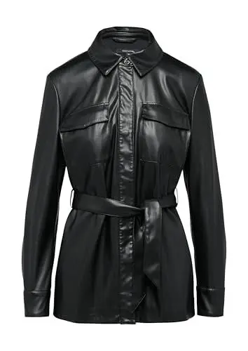 Produktbild: comma Overshirt mit Gürtel aus Fake Leather