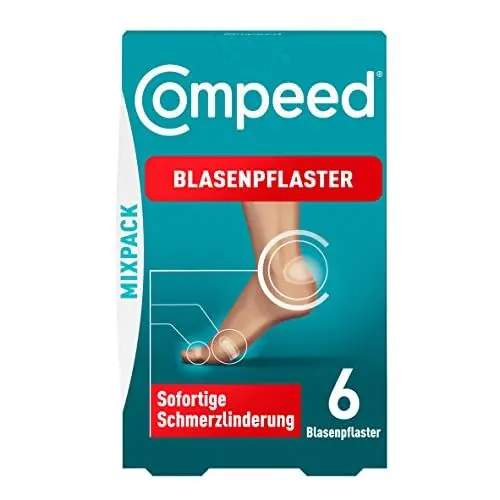 Produktbild: Compeed Blasenpflaster Mixpack - Hydrokolloid-Pflaster in verschiedenen Größen - gegen Blasen an Fersen, Zehen und für kleine Blasen, 6 stück