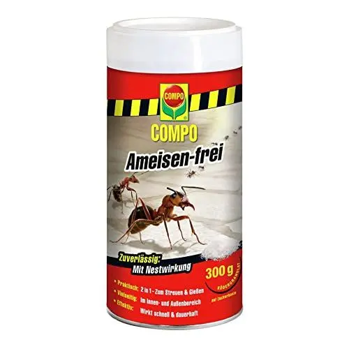 Produktbild: COMPO Ameisen-frei, Ameisengift, Staubfreies Ködergranulat mit Nestwirkung, 300 g