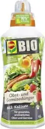 Produktbild: COMPO BIO Obst- und Gemüsedünger – für alle Obst- und Gemüsesorten – natürlicher Spezial-Flüssigdünger – 1 Liter