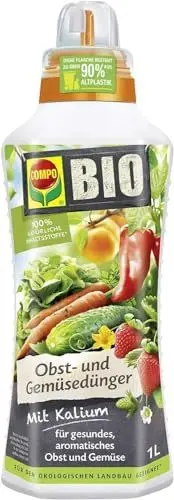 Produktbild: COMPO BIO Obst- und Gemüsedünger – für alle Obst- und Gemüsesorten – natürlicher Spezial-Flüssigdünger – 1 Liter