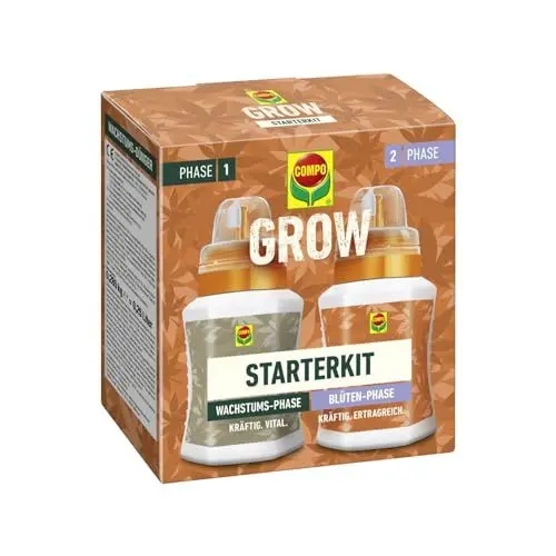 Produktbild: COMPO GROW Duopack für Spezialkulturen, Wachstums-Dünger und Blüten-Dünger, Dünger für Indoor & Outdoor - 2x250 ml, grün