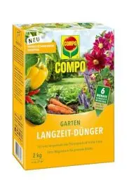 Produktbild: COMPO Garten Langzeit-Dünger für Gartenpflanzen, Umweltschonendere Rezeptur, 6 Monate Langzeitwirkung, 2 kg, 37 m²