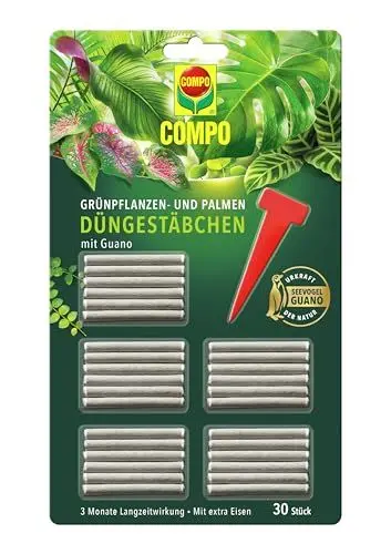 Produktbild: COMPO Grünpflanzen- und Palmen Düngestäbchen mit Guano