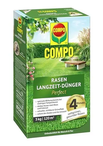 Produktbild: COMPO Rasen Langzeit-Dünger Perfect 3kg für 120m²