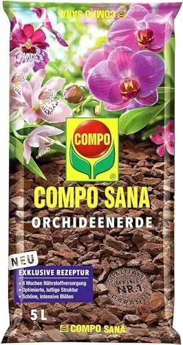 Produktbild: COMPO SANA Orchideenerde mit 8 Wochen Startdünger für alle Orchideenarten - verhindert Staunässe und Wurzelfäulnis