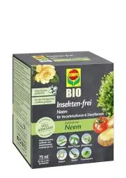 Produktbild: Compo Bio Insekten-frei Neem, Bekämpfung von Schädlingen (u.a. Buchsbaumzünsler) an Zierpflanzen, Kartoffeln, Gemüse und Kräutern, 75 ml, 300m²