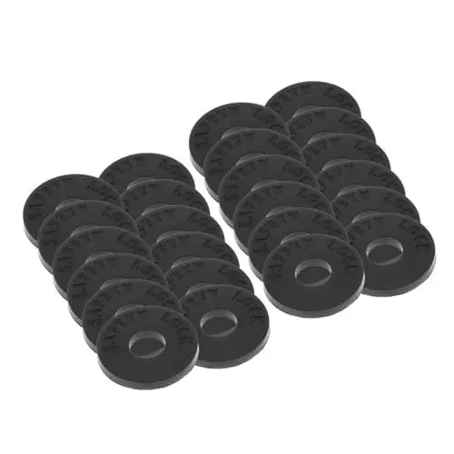 Produktbild: COMPUKAS 24 Stück Rutschfeste Gitarrengurt Sicherheitsunterlage Silikon Gitarrengurt Pads Strap Locks für Gitarre und Bass Langlebig und Praktisch für Sicheres