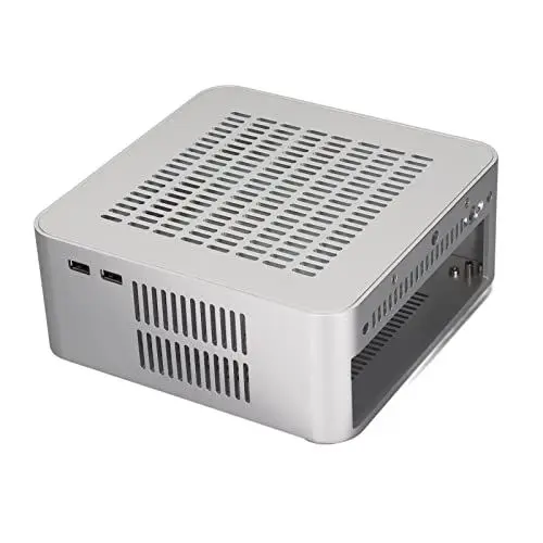 Produktbild: Computergehäuse, Aluminium HTPC Gehäuse mit Vollständigen Öffnungen, ITX Desktop Computergehäuse, Silber