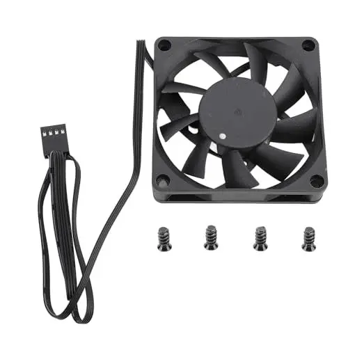 Produktbild: Computergehäuselüfter, 70 Mm 4-Pin-PWM, Intelligente Temperaturregelung, Geschwindigkeit Bis zu 2500 U/min, Dual-Kugellager-Lüfter