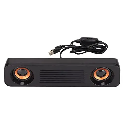 Produktbild: Computerlautsprecher, USB-betriebene Kabelgebundene PC-Lautsprecher mit HiFi-Sound, Soundbar-Lautsprecher für PC-Desktop-Computer