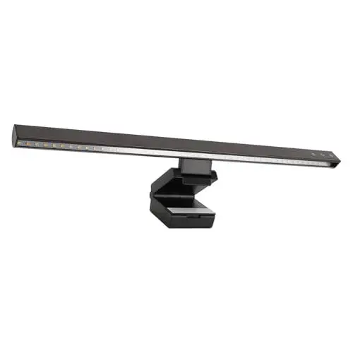 Produktbild: Computer-Monitorlampe, Lichtleiste, USB-betriebene LED-dimmbare Bildschirm-Lichtleiste mit Automatischer Dimmung, 15 Beleuchtungsmodi und Augenpflege für Büro und Zuhause