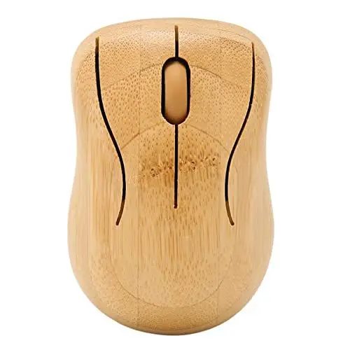 Produktbild: Computersteuerungsgeräte aus Bambusholz, Kabellose 2,4-GHz-Computergeräte mit USB-Empfänger, Kabellose Tastatur und Maus-Kombination (Maus)