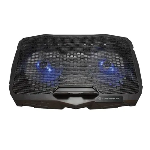 Produktbild: Conceptronic THANA07B Notebook-Kühlpad, 2-Fan Cooling Pad 43,2 cm (17 Zoll) Schwarz