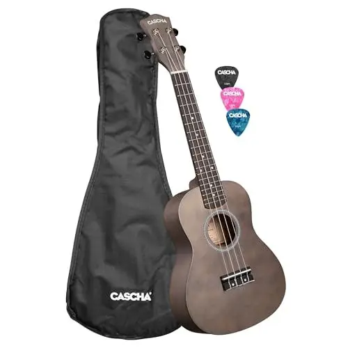 Produktbild: Concert Ukulele Linden Black (incl. Bag, 3 Picks)