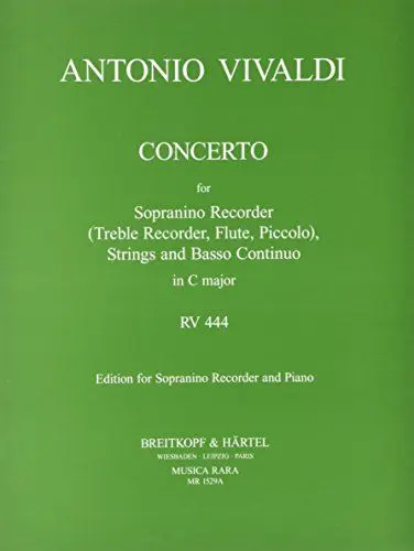 Produktbild: Concerto in C-dur RV 444 - Ausgabe für Sopranino-Blockflöte und Klavier (MR 1529a)