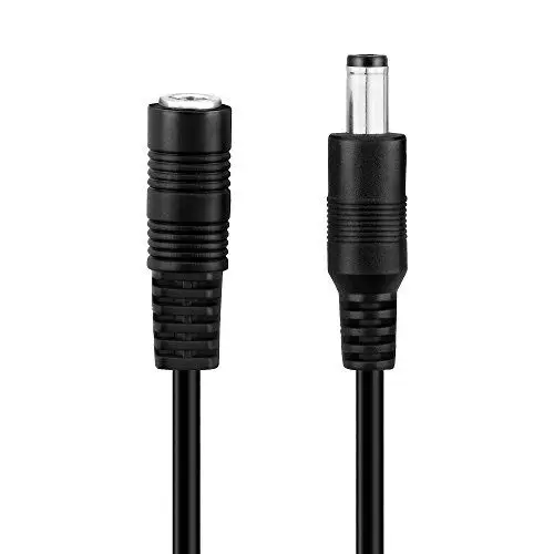 Produktbild: conecto CC20071 Niedervolt (5,5x2,1mm) Verlängerung (DC-Hohlstecker auf DC-Hohlbuchse), 5,00m, schwarz