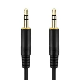 Produktbild: conecto CC20085 Audio Stereo Aux Verbindungskabel Klinkenkabel Klinke/Klinke, 3,5mm Klinke Stecker auf 3,5mm Klinke Stecker, vergoldet, Ultraslim-Design, 0,6m, schwarz
