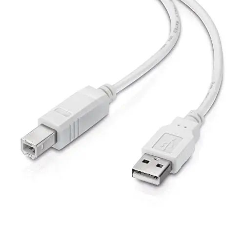 Produktbild: conecto USB 2.0 Kabel/Druckerkabel, USB A Stecker auf USB B Stecker, 480 MBit/s, weiß, 3,00m