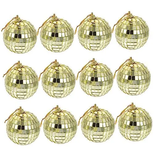 Produktbild: CONGARTENO Stabiler Glasspiegel 12 Stück Mini-Christbaumschmuck Zum Aufhängen Für Disco- Hochzeitsdekorationen