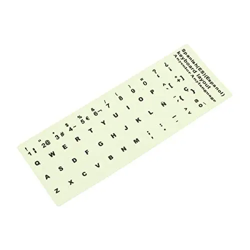 Produktbild: CONGARTENO Im Dunkeln Leuchtendes Tastaturaufkleber-Set Tastaturersatz Für Laptop/Desktop Zellengröße Leicht Zu Kleben Keine Rückstände