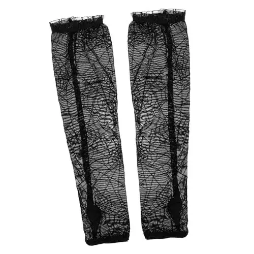 Produktbild: CONGARTENO 1 Paar Halloween-Handschuhe halloween handschuhe halbfinger handschuhe sporthandschuhe Halbfingerhandschuhe Halloween-Kostüm-Handschuhe Bühnenzubehör Netzhandschuhe Black