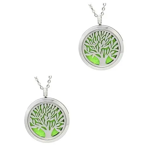 Produktbild: CONGARTENO 2St Aromatherapie-Halskette Aromatherapy necklace Essential oil diffuser necklace Halskette Armband selber machen Mann Halskette Medaillon Aromatherapie-Schmuck Diffusor-Anhänger