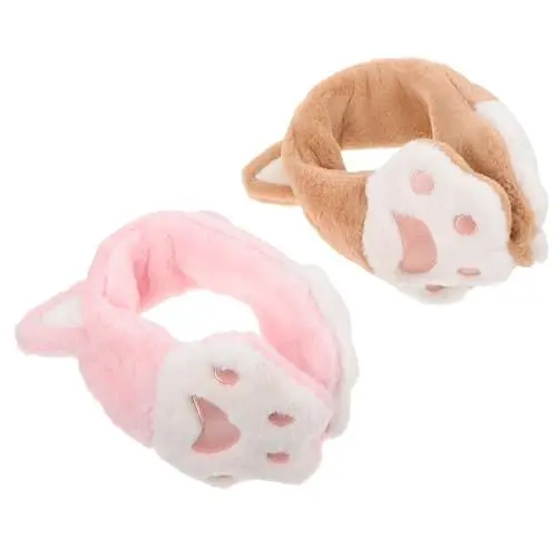 Produktbild: CONGARTENO Niedliche Ohrenschützer Mit Katzenmotiv Aus Plüsch Unisex Ohrenwärmer Gehörschutz Für Jungen Und Mädchen Erwachsene
