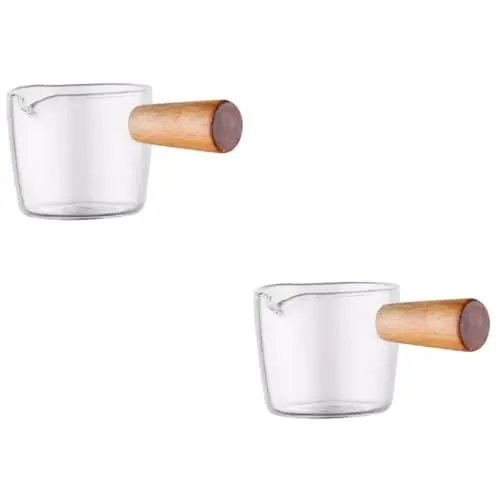 Produktbild: CONGARTENO 2st Vorspeisenteller Wasabi-gericht Soßenkrüge Gewürzteller Untertasse Milchkaffeekanne Prise Vorbereitungsschüsseln Sirup Für Kaffee Portion Ahornsirup Hölzern Wiederverwendbar