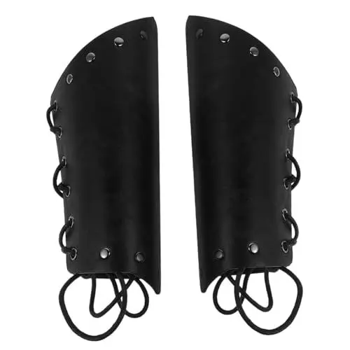 Produktbild: CONGARTENO 2stücke Mittelalterliche Pu Armreifen Für Damen Und Herren Verstellbare Renaissance Armschutz Für Cosplay Und Theateraufführungen Langlebige Und Bequeme