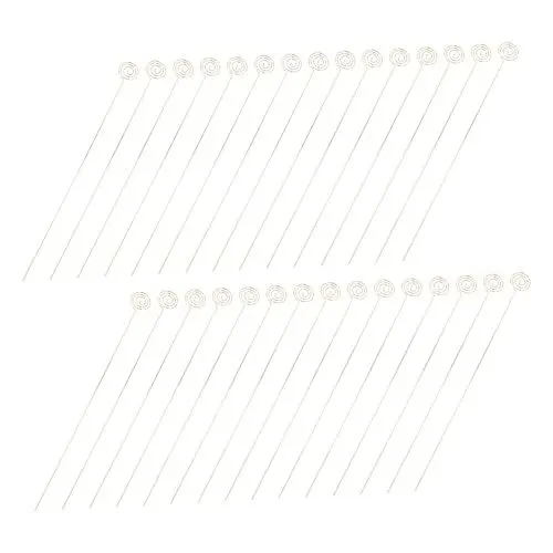 Produktbild: CONGARTENO Elegante Metall-Kartenhalter mit Blumenmuster für die Hochzeit 30 Stück Tischkartenhalter zum Aufkleben für Tischnummern