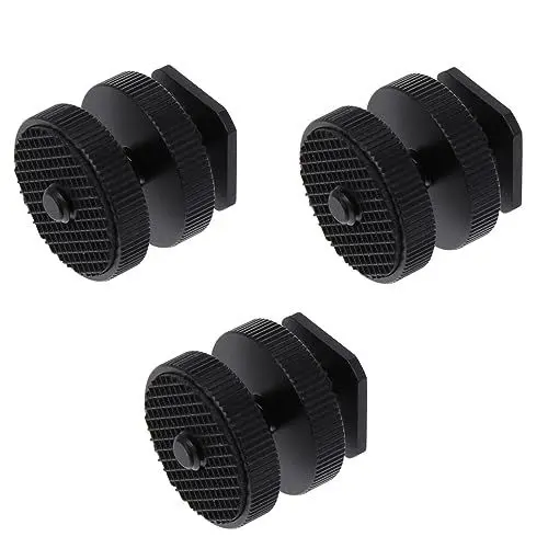 Produktbild: CONGARTENO 3 STÜCKE Hot Shoe Schraubadapter Blitzadapter für Monitor und LED Licht Vielseitig Einsetzbar für Kamerazubehör Kompatibel mit DSLR und Mehr