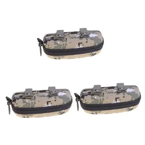 Produktbild: CONGARTENO 3stücke Camouflage Brillenetui Für Outdoor-sport Robuster Brillenhalter Mit Reißverschluss Für Sonnenbrillen Und Lesebrillen Tragbar Schützend Und Leicht