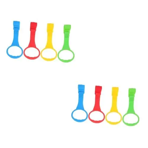 Produktbild: CONGARTENO 8 STK -Laufstall mit Zugring Aufstellringe für Babybetten Zugring für Kinderbetten im Fitnessstudio Babybettringe Sicherheitszaun für den Innenbereich winziger Zugring Plastik