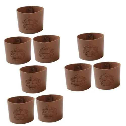 Produktbild: CONGARTENO 9 Stk Isolierhülse für Wasserbecher tumbler kuschelige hülle verstellbarer Flaschenhalter Becherhülle tassendeckel becherdeckel dekorativer Körbchenärmel Schale aus Leder Coffee