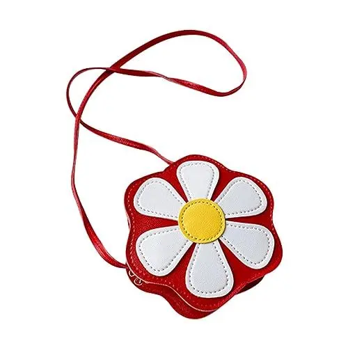 Produktbild: CONGARTENO Blumen Tasche Umhängetasche Für Mädchen Outdoor Kinderbeutel Aus Hochwertigem Pu- Mit Blumendesign Zum Einkaufen Reisen Und Täglichen Gebrauch