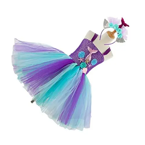 Produktbild: CONGARTENO Meerjungfrau-tutu-rock Für Jungen Und Mädchen Kleid Für Partys Und Geburtstagsanlässe (größe 8–9 Jahre 130 Cm Hd93434)