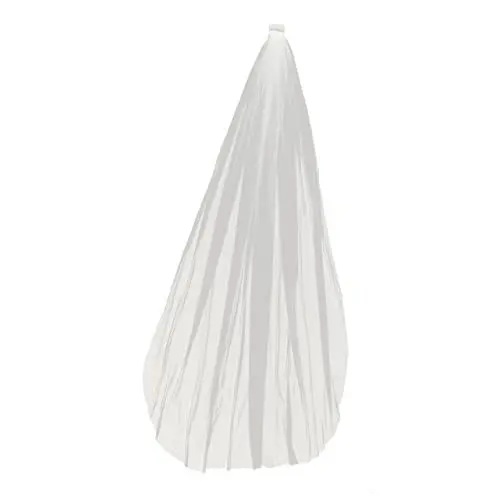 Produktbild: CONGARTENO Einfacher Hochzeits-schleier Aus Tüll Eleganter Langer Brautschleier Mit Haarkamm Für Traumhafte Hochzeiten Beige