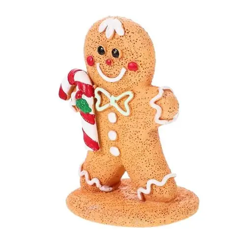 Produktbild: CONGARTENO Weihnachten Mini Lebkuchen Mann Figurine Harz Handwerk 1pc Tisch für Urlaub Geist