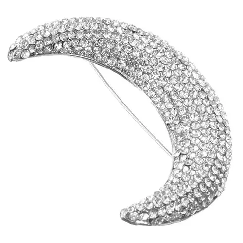 Produktbild: CONGARTENO Mond Brosche Mit Strass Für Kleidung Damen Anstecknadel Für Rucksack Tasche Hut Schal Und Andere Kleidungsstücke