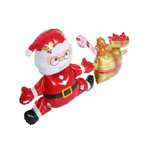 Produktbild: CONGARTENO Weihnachtsmann-Ballon luftgefüllter Folienballon Weihnachts-Hüpfburgen Weihnachtsmann Ballon Festliche Luftballons Party-Layout-Ballons aufblasbare weihnachtsballons Aluminiumfolie