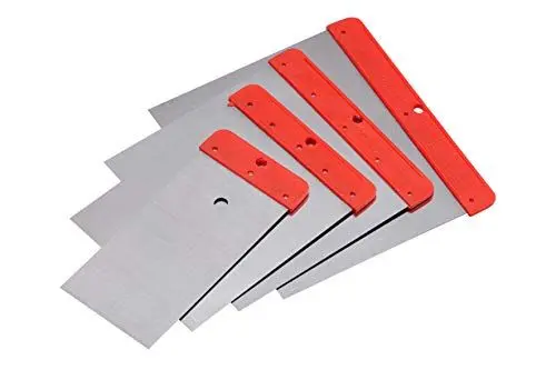 Produktbild: Connex Japanspachtel-Satz 4-teilig-50 mm, 80 mm, 100 mm und 120 mm-Blatt aus Federbandstahl-Säurefest und Flexibel-Zum Verfüllen und Glätten / Spachtel Made in Germany / Flächenspachtel / COX881004