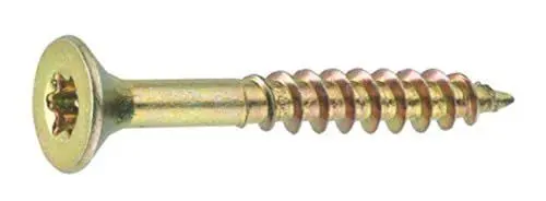 Produktbild: Connex Universalschrauben 6,0 x 120 mm - 1 kg Großpack - Senkkopf - TX-Antrieb - Teilgewinde - Gelb verzinkt / Schrauben-Set / Schrauben im Beutel / KL3216120
