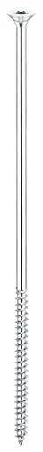 Produktbild: Connex Universalschrauben 6,0 x 200 mm - 1 kg Großpack - Senkkopf - TX-Antrieb - Teilgewinde - Blau verzinkt / Schrauben-Set / Schrauben im Beutel / KL3246200