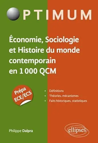Produktbild: Économie, Sociologie et Histoire du monde contemporain en 1000 QCM. Prépa ECE/ECS (Optimum)