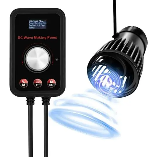 Produktbild: CONQUERALL 28W DC 24V Wave Maker 550-3910GPH Marine Aquarium Reef Powerhead 10-Speed Flow Controllable Multi Wave Mehr Energieeinsparung